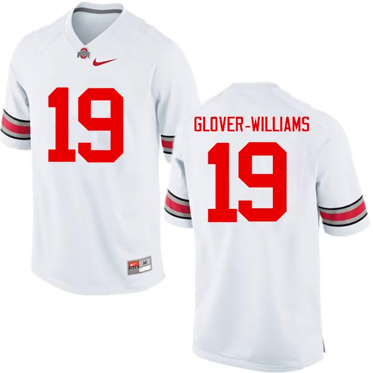Eric Glover-Williams Ohio State Buckeyes Men's NCAA #19 Nike White College Stitched Football Jersey PZT7256XG